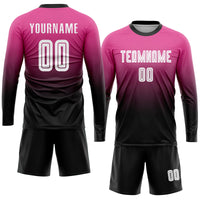 Custom Soccer Jersey, Pink White Black Fashion Sportswear Jersey Shirt, Athletic Mesh Moisture Wicking Jersey, Casual Gift for Men