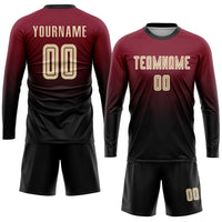 Custom Soccer Jersey, Crimson Cream Black Fashion Sportswear Jersey Shirt, Athletic Mesh Moisture Wicking Jersey, Casual Gift for Men