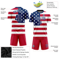 Custom Soccer Jersey, Red Royal White Sportswear Jersey Shirt, Athletic Mesh Moisture Wicking Jersey, Casual Gift for Men, Style Soccer0380