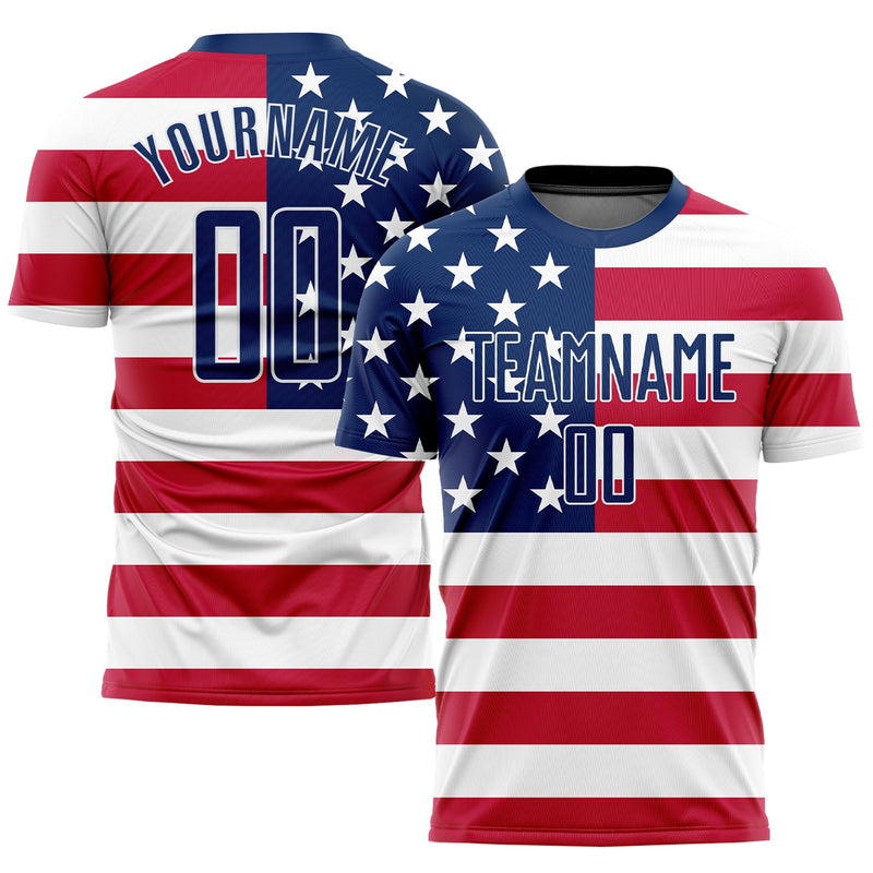 Custom Soccer Jersey, Red Royal White Sportswear Jersey Shirt, Athletic Mesh Moisture Wicking Jersey, Casual Gift for Men, Style Soccer0380