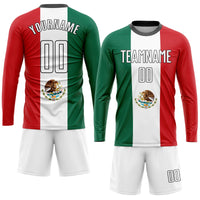 Custom Soccer Jersey, Kelly Green White Sportswear Jersey Shirt, Athletic Mesh Moisture Wicking Jersey, Casual Gift for Men