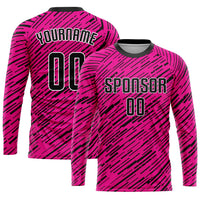 Custom Soccer Jersey, Pink Black White Sportswear Jersey Shirt, Athletic Mesh Moisture Wicking Jersey, Casual Gift for Men, Style Soccer0468
