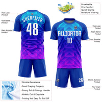 Custom Soccer Jersey, Royal White Light Sportswear Jersey Shirt, Athletic Mesh Moisture Wicking Jersey, Casual Gift for Men, Style Soccer0532