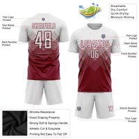Custom Soccer Jersey, Crimson White Sportswear Jersey Shirt, Athletic Mesh Moisture Wicking Jersey, Casual Gift for Men