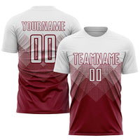 Custom Soccer Jersey, Crimson White Sportswear Jersey Shirt, Athletic Mesh Moisture Wicking Jersey, Casual Gift for Men