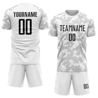 Custom Soccer Jersey, White Black Sportswear Jersey Shirt, Athletic Mesh Moisture Wicking Jersey, Casual Gift for Men