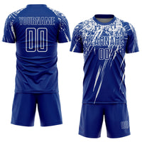 Custom Soccer Jersey, Royal White Sportswear Jersey Shirt, Athletic Mesh Moisture Wicking Jersey, Casual Gift for Men, Style Soccer0809