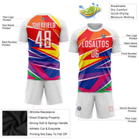 Custom Soccer Jersey, White Red Sportswear Jersey Shirt, Athletic Mesh Moisture Wicking Jersey, Casual Gift for Men, Style Soccer0894