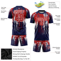Custom Soccer Jersey, Red Royal White Sportswear Jersey Shirt, Athletic Mesh Moisture Wicking Jersey, Casual Gift for Men, Style Soccer1004