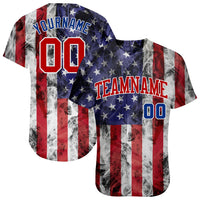 Custom Baseball Jersey, White Red Royal Fashion Sportswear Jersey Shirt, Athletic Button Down Moisture Wicking Jersey, Casual Gift for Men