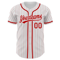Custom Baseball Jersey, White Red Sportswear Jersey Shirt, Athletic Button Down Moisture Wicking Jersey, Casual Gift for Men, Style White1207