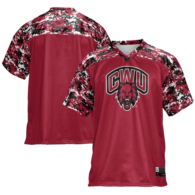 Central Washington Wildcats Football Jersey, Crimson Sportswear Jersey Shirt, Lightweight Breathable Athletic Jersey, Casual Gift for Men