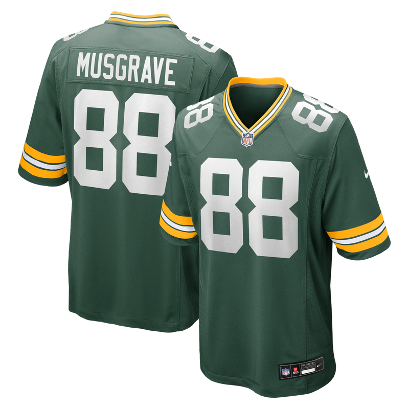 Luke Musgrave Green Bay Packers Football Jersey, Game Sportswear Jersey Shirt, Lightweight Breathable Athletic Jersey, Casual Gift for Men