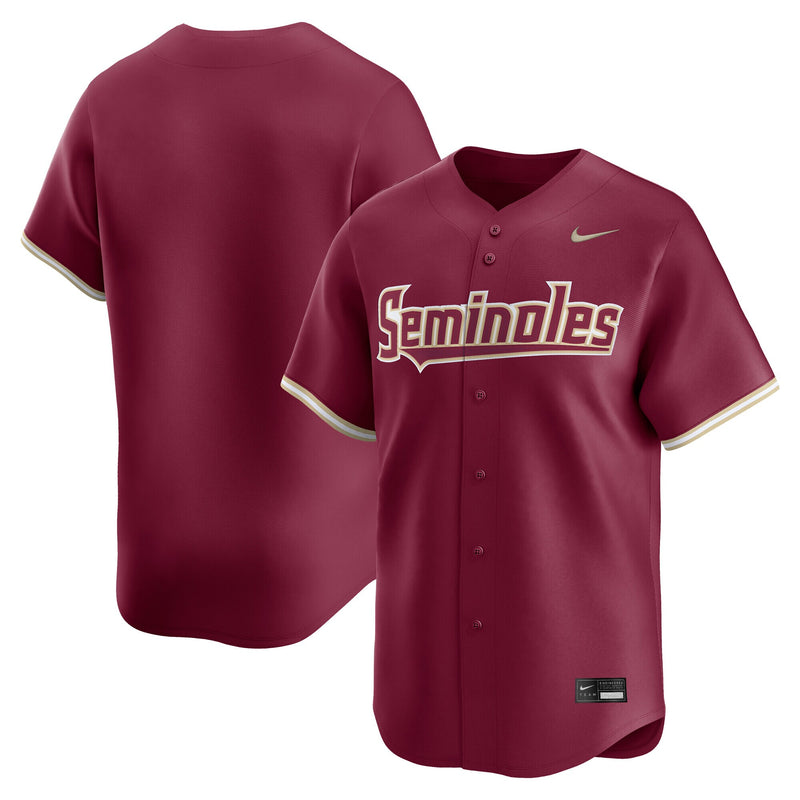 Garnet Florida State Seminoles Baseball Jersey, Limited Sportswear Jersey Shirt, Lightweight Breathable Athletic Jersey, Casual Gift for Men