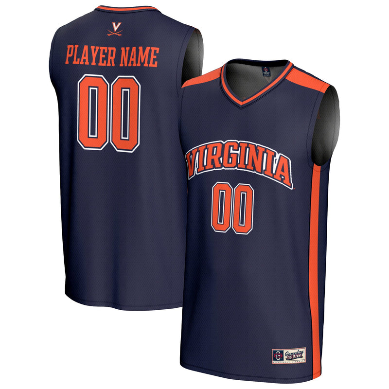 Virginia Cavaliers Basketball Jersey, Navy Sportswear Jersey Shirt, Sleeveless Athletic Tank Jersey, Casual Gift for Men, Style 202287988