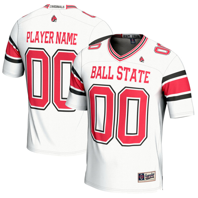 Ball State Cardinals Football Jersey, White Sportswear Jersey Shirt, Lightweight Breathable Athletic Jersey, Casual Gift for Men, Style 5183396