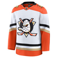Anaheim Ducks Hockey Jersey, White Premium Away Sportswear Jersey Shirt, Long Sleeve Hockey Sweater Jersey, Casual Gift for Men, Style 202015743