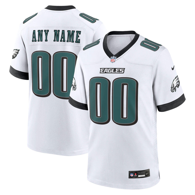 Philadelphia Eagles Football Jersey, White Game Sportswear Jersey Shirt, Lightweight Breathable Athletic Jersey, Casual Gift for Men