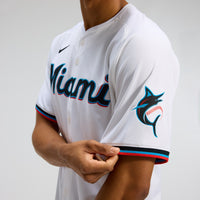 Miami Marlins Baseball Jersey, White Sportswear Jersey Shirt, Lightweight Breathable Athletic Jersey, Casual Gift for Men, Style 201865822