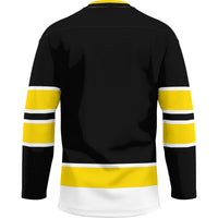 Michigan Tech Huskies Hockey Jersey, Gold Sportswear Jersey Shirt, Long Sleeve Hockey Sweater Jersey, Casual Gift for Men