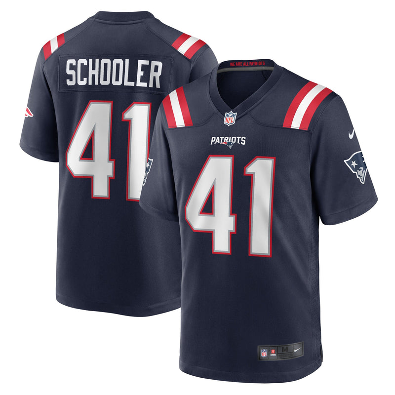 Brenden Schooler New England Patriots Football Jersey, Navy Sportswear Jersey Shirt, Lightweight Breathable Athletic Jersey, Casual Gift for Men