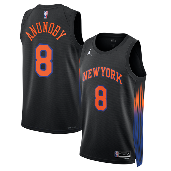 New York Knicks Statement Edition Jersey - Black - OG Anunoby