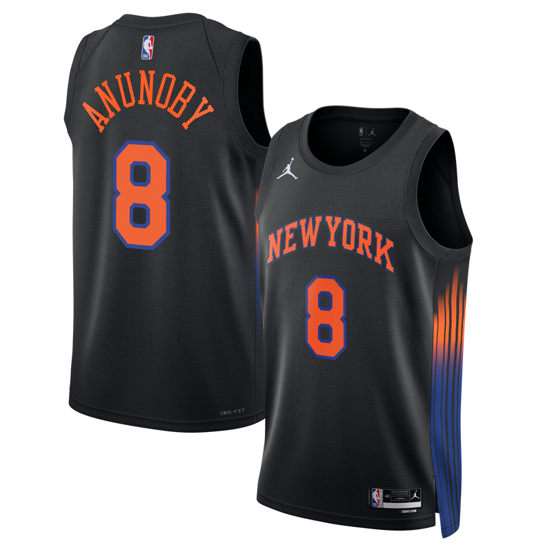 OG Anunoby New York Knicks Basketball Jersey, Black Sportswear Jersey Shirt, Sleeveless Athletic Tank Jersey, Casual Gift for Men