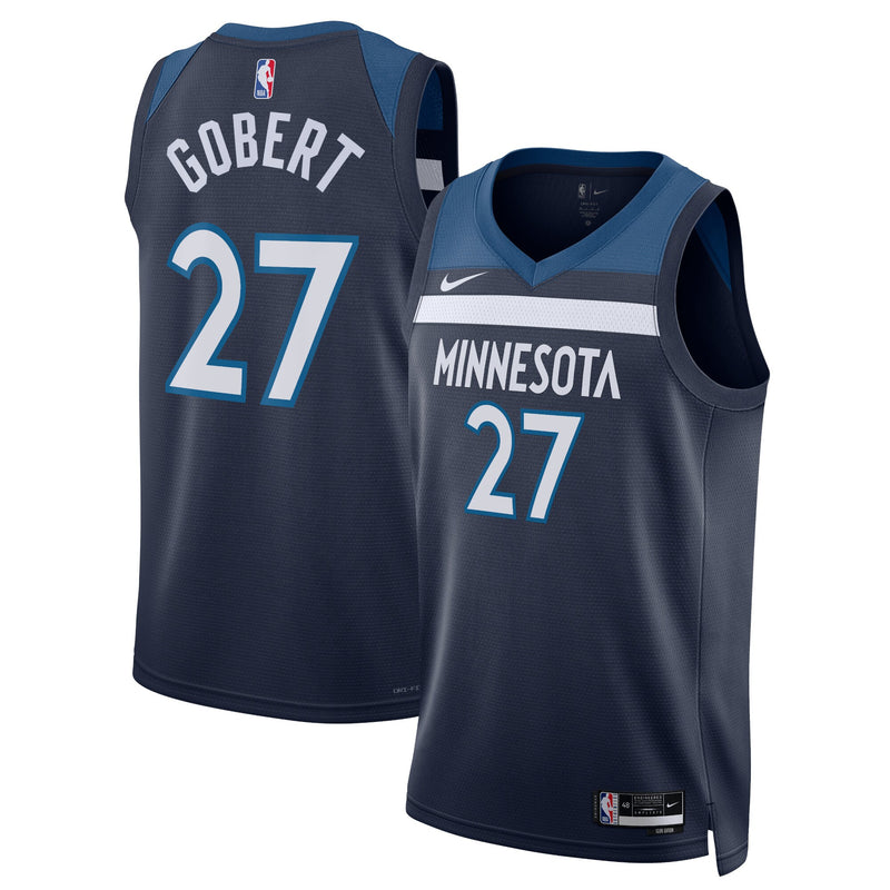 Rudy Gobert Minnesota Timberwolves Basketball Jersey, Navy Sportswear Jersey Shirt, Sleeveless Athletic Tank Jersey, Casual Gift for Men
