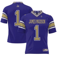 James Madison Dukes Football Jersey, Purple Sportswear Jersey Shirt, Lightweight Breathable Athletic Jersey, Casual Gift for Men, Style 5182332