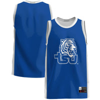 Tennessee State Tigers Basketball Jersey, Blue Lightweight Sportswear Jersey Shirt, Sleeveless Athletic Tank Jersey, Casual Gift for Men