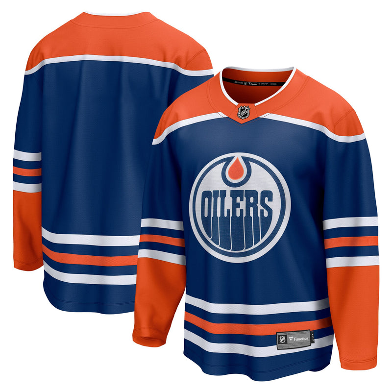 Edmonton Oilers Hockey Jersey, Royal Breakaway Sportswear Jersey Shirt, Long Sleeve Hockey Sweater Jersey, Casual Gift for Men, Style 5143783