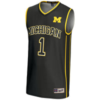Michigan Wolverines Basketball Jersey, Black Lightweight Sportswear Jersey Shirt, Sleeveless Athletic Tank Jersey, Casual Gift for Men