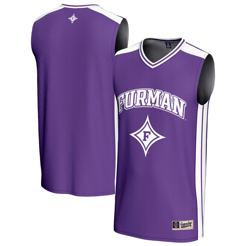 Furman Paladins Basketball Jersey, Purple Sportswear Jersey Shirt, Sleeveless Athletic Tank Jersey, Casual Gift for Men