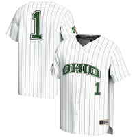 Ohio Bobcats Baseball Jersey, White Lightweight Sportswear Jersey Shirt, Lightweight Breathable Athletic Jersey, Casual Gift for Men
