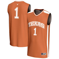 Texas Longhorns Basketball Jersey, Orange Fashion Lightweight Sportswear Jersey Shirt, Sleeveless Athletic Tank Jersey, Casual Gift for Men