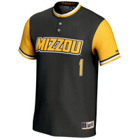 Missouri Tigers Softball Jersey, Black Sportswear Jersey Shirt, Lightweight Breathable Athletic Jersey, Casual Gift for Men, Style 200146413