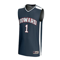 Howard Bison Basketball Jersey, Navy Fashion Lightweight Sportswear Jersey Shirt, Sleeveless Athletic Tank Jersey, Casual Gift for Men