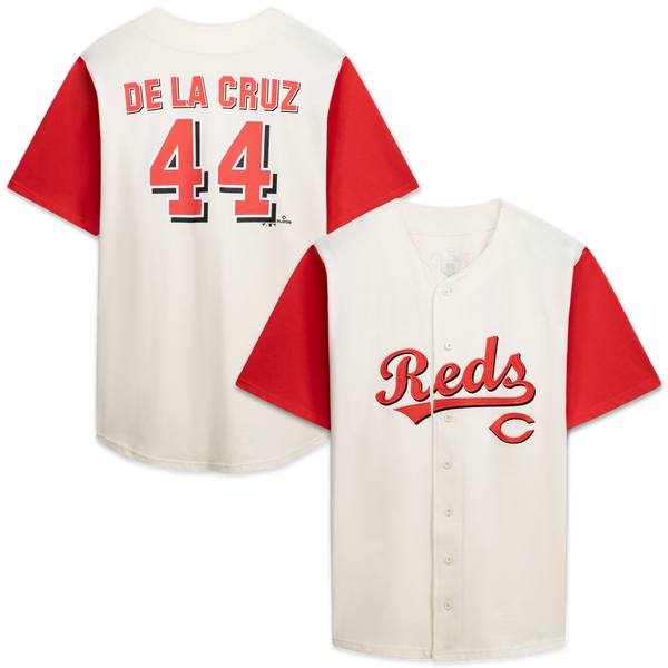 Cincinnati Reds Cream/Red Big & Tall Two-Color Fashion Jersey