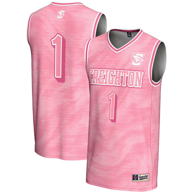 Creighton Bluejays Basketball Jersey, Pink Lightweight Sportswear Jersey Shirt, Sleeveless Athletic Tank Jersey, Casual Gift for Men
