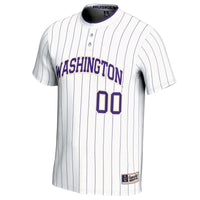 Washington Huskies Softball Jersey, White Lightweight Sportswear Jersey Shirt, Lightweight Breathable Athletic Jersey, Casual Gift for Men
