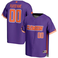 Clemson Tigers Baseball Jersey, Purple Lightweight Sportswear Jersey Shirt, Lightweight Breathable Athletic Jersey, Casual Gift for Men