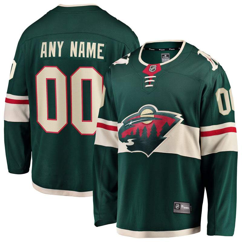 Minnesota Wild Hockey Jersey, Green Breakaway Sportswear Jersey Shirt, Long Sleeve Hockey Sweater Jersey, Casual Gift for Men, Style 2791501