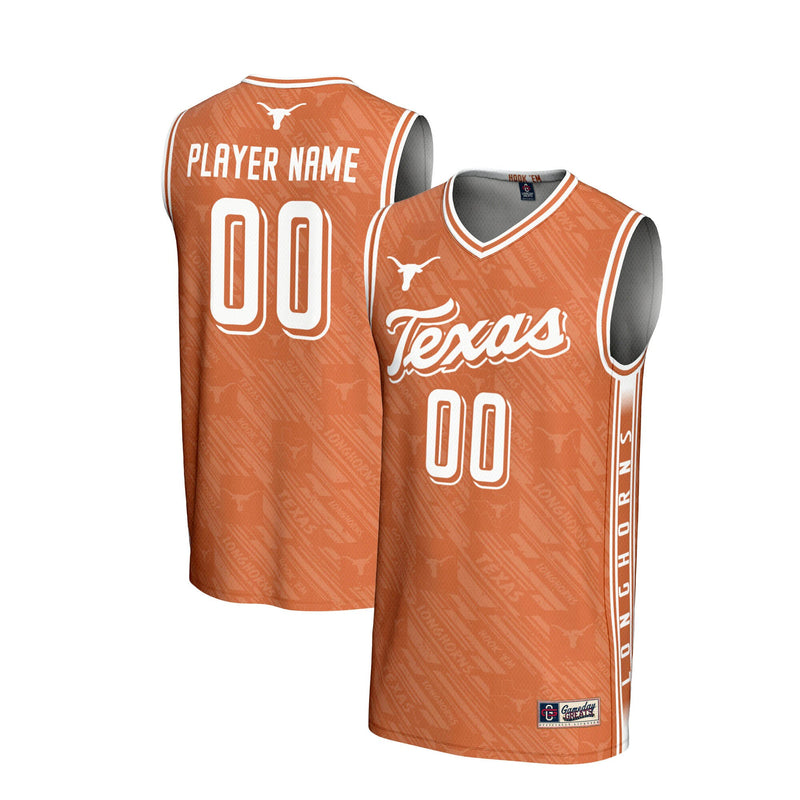 Texas Longhorns Basketball Jersey, Orange Sportswear Jersey Shirt, Sleeveless Athletic Tank Jersey, Casual Gift for Men, Style 201346779