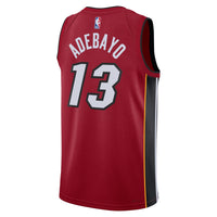 Bam Adebayo Miami Heat Basketball Jersey, Red Swingman Sportswear Jersey Shirt, Sleeveless Athletic Tank Jersey, Casual Gift for Men