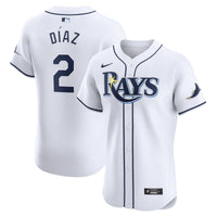 Yandy Diaz Tampa Bay Rays Baseball Jersey, White Elite Home Sportswear Jersey Shirt, Lightweight Breathable Athletic Jersey, Casual Gift for Men
