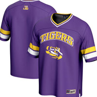 LSU Tigers Spirit Football Jersey, Purple Sportswear Jersey Shirt, Lightweight Breathable Athletic Jersey, Casual Gift for Men