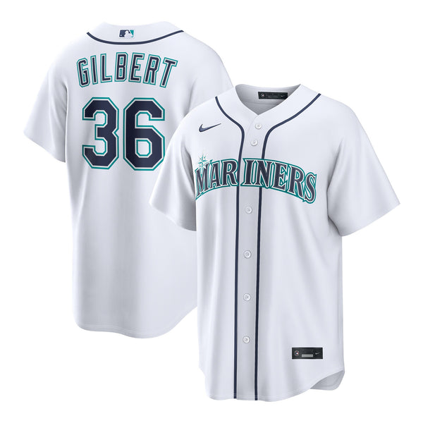 Seattle Mariners Logan Gilbert White Home Replica Jersey