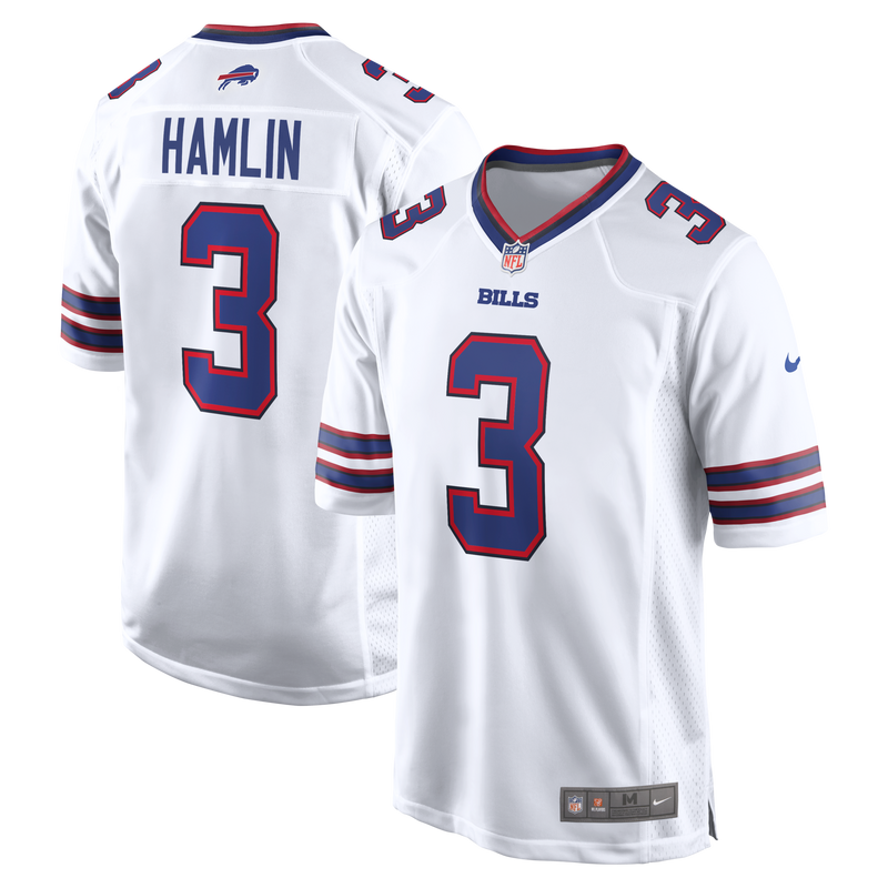 Damar Hamlin Buffalo Bills Football Jersey, White Game Sportswear Jersey Shirt, Lightweight Breathable Athletic Jersey, Casual Gift for Men