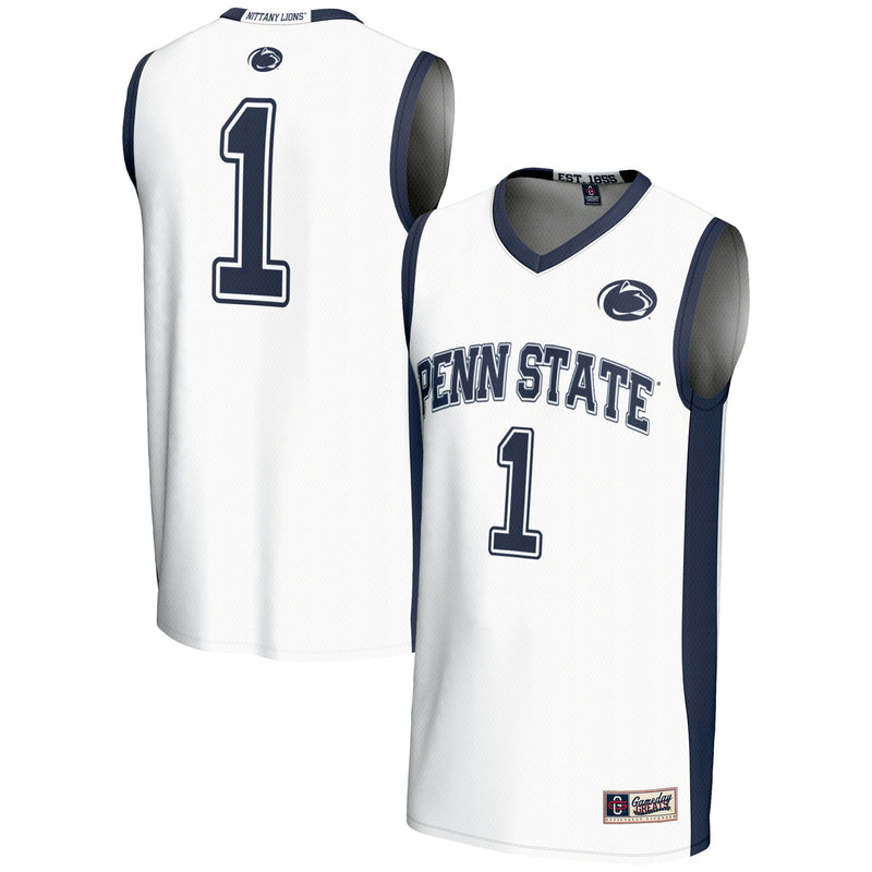 Penn State Nittany Lions Basketball Jersey, White Lightweight Sportswear Jersey Shirt, Sleeveless Athletic Tank Jersey, Casual Gift for Men
