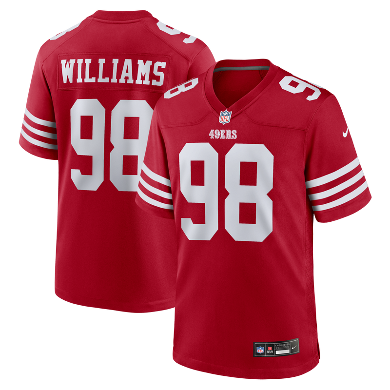 Mykel Williams San Francisco 49ers Football Jersey, Sportswear Jersey Shirt, Lightweight Athletic Jersey, Casual Gift for Men, Style 203456605